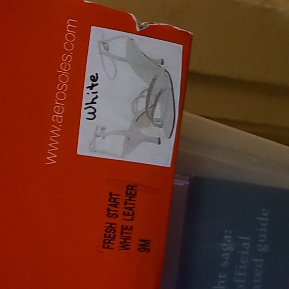 Aerosoles "Fresh Start" White Leather (Rhinestone Encrusted) Ankle Strap Sandals - Picture 11 of 11